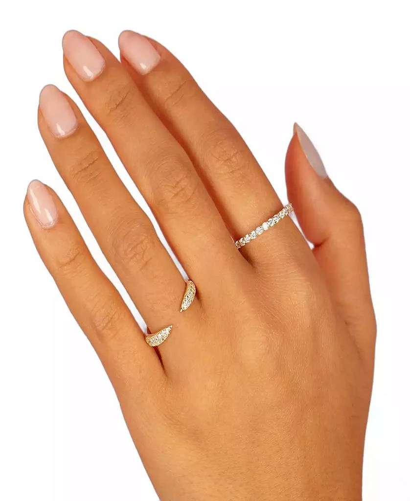 by Adina Eden Thin Cubic Zirconia Eternity Band Ring 2