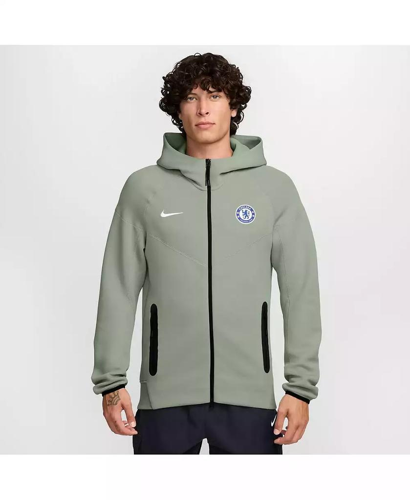 NIKE Men's Olive Chelsea Tech Fleece Full-Zip Hoodie