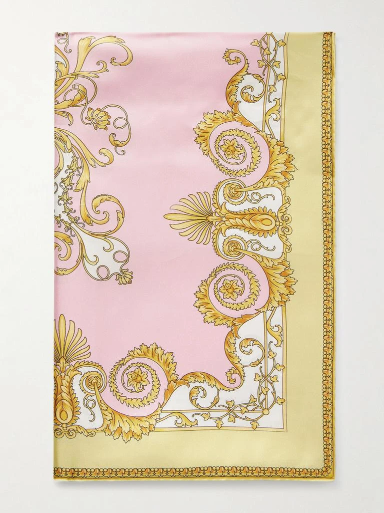 Versace Printed Silk-twill Scarf - Baby pink