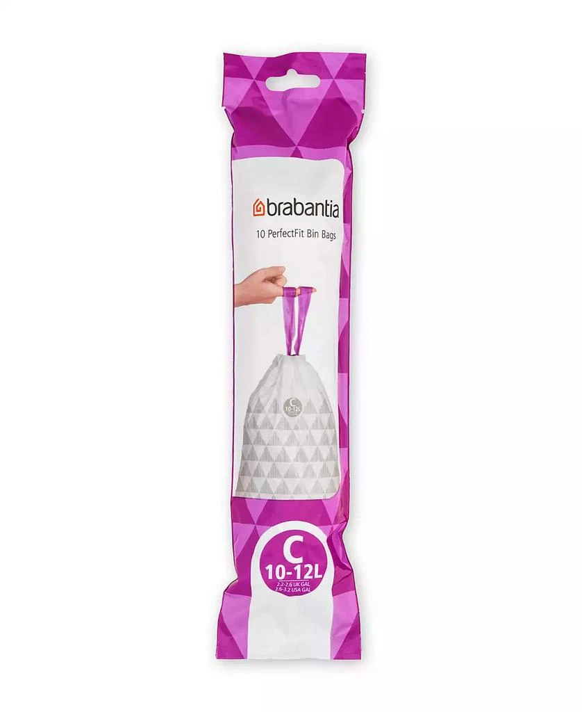 Brabantia PerfectFit Trash Bags, Code C, 2.6-3.2 Gallon, 10-12 Liter, 200 Trash Bags 1