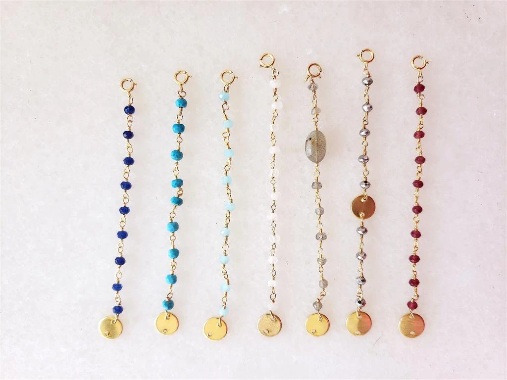 A Blonde and Her Bag Semi-Precious Bead Necklace Extender 3