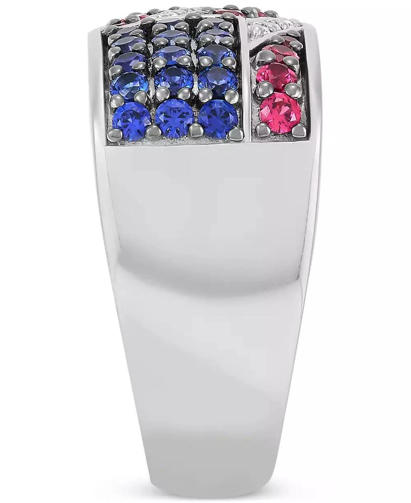 Grown With Love Lab Grown Multi-Gemstone (2 ct. t.w.) Flag Ring in Sterling Silver 4