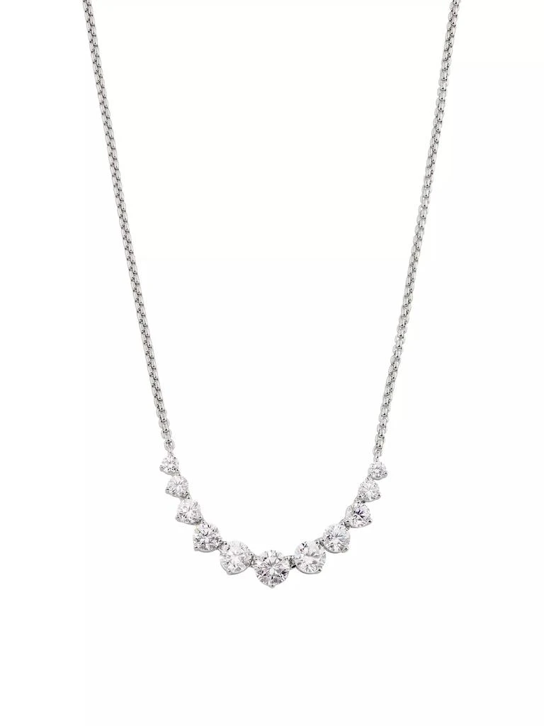 Adriana Orsini Perfect Rhodium-Plated & Cubic Zirconia Bar Tennis Necklace 1
