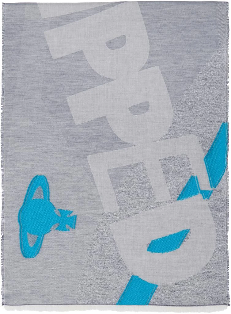 Vivienne Westwood Navy 
Ripped And Ready
 Scarf