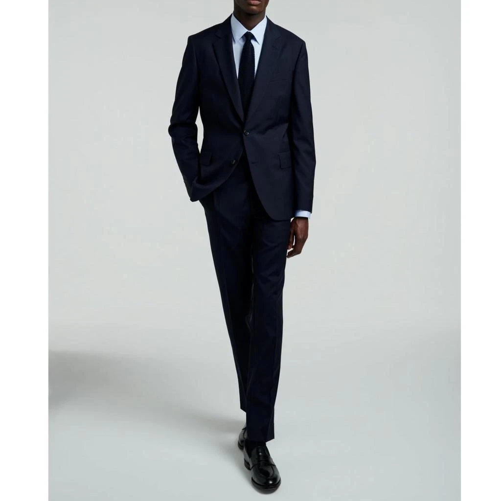 ��预计3周后发货 Fursac Veste Costume Toile Unie - Marine - Homme 3