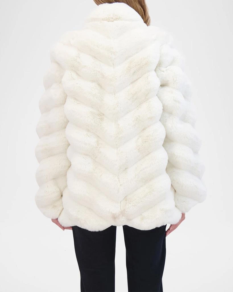 Theia Chinchilla Faux Fur Jacket 5