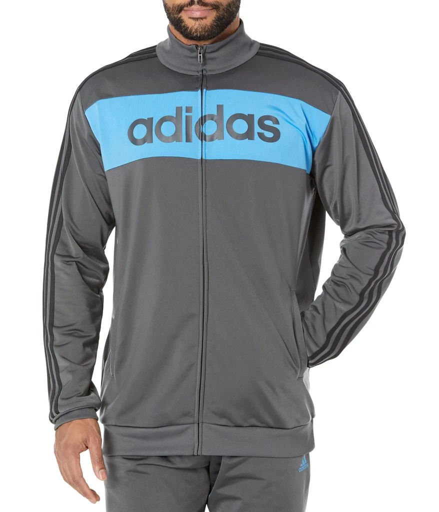 Adidas Big & Tall Essentials Tricot 3-Stripes Linear Track Jacket 1