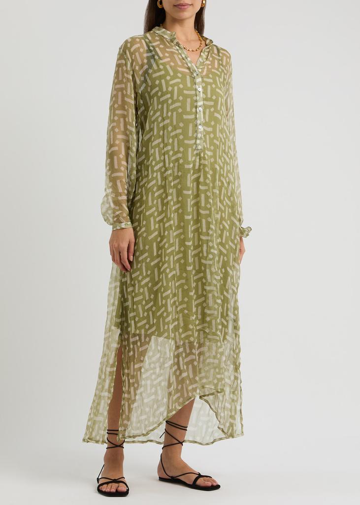 Cloe Cassandro Andrea printed silk-georgette maxi dress