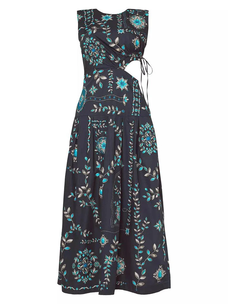 Agua by Agua Bendita Alma Otono Relicario Printed Cut-Out Maxi Dress 1