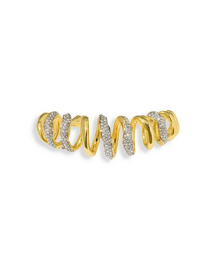 Alexis Bittar Solanales Pavé Spiral Cuff Bracelet in 14K Gold Plated 1