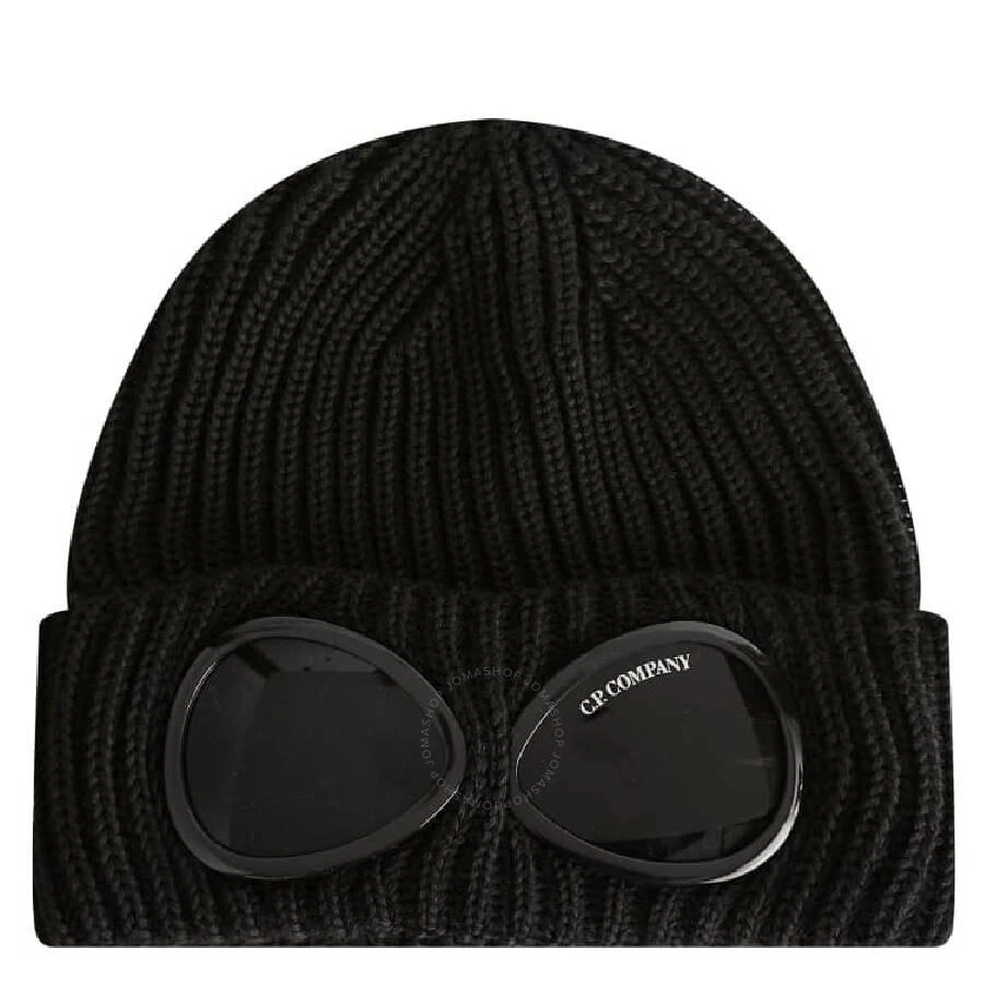 CP Company Men's Black Wool Goggle Beanie 1