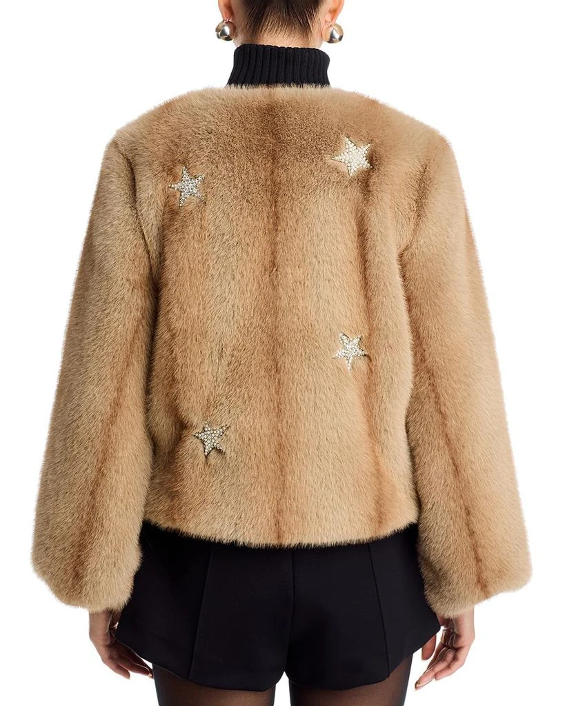 Cinq à Sept Mixed Star Faux Fur Jacket 4