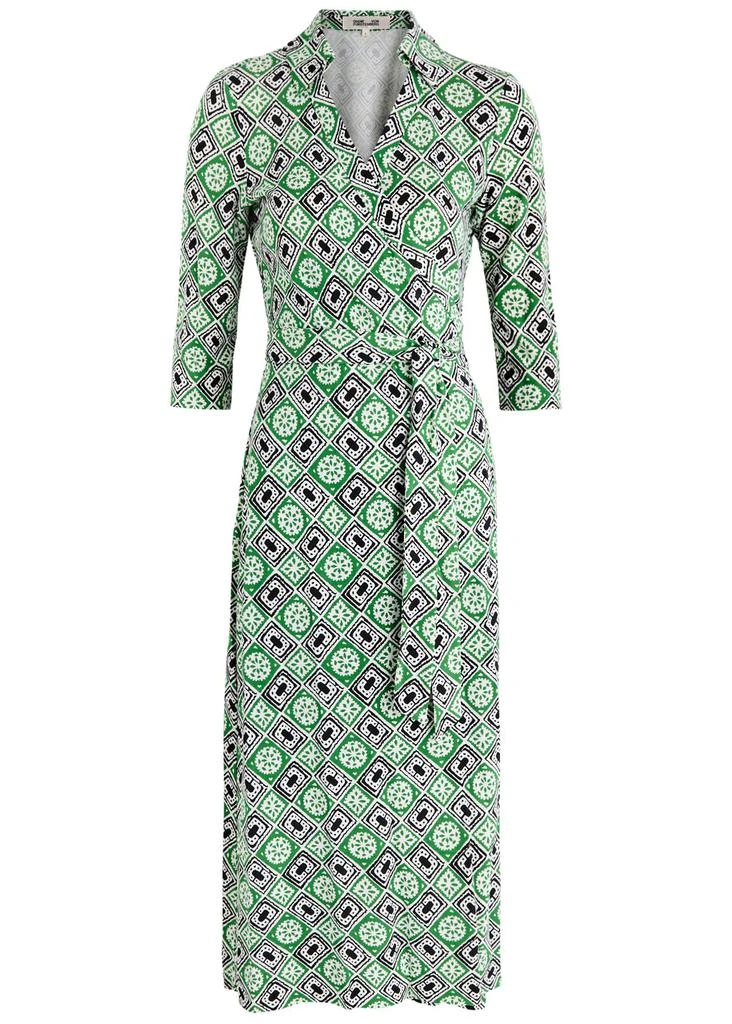 Diane von Furstenberg Abigail printed silk-jersey wrap dress 1
