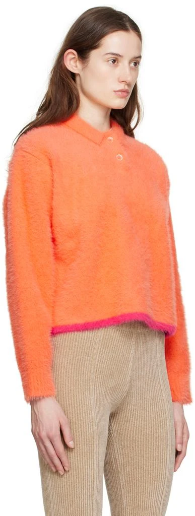 Jacquemus Orange 'Le Polo Neve' Long Sleeve Polo 2