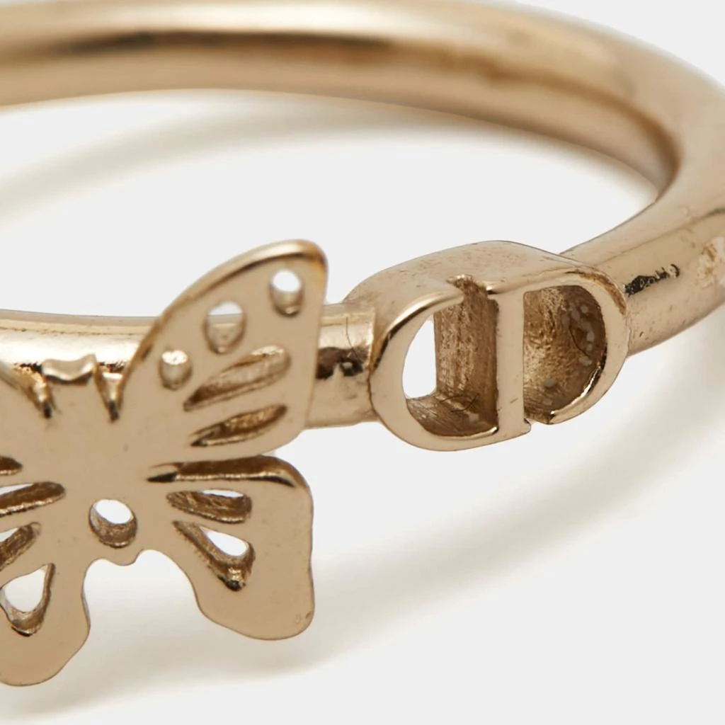 Dior Dior Butterfly Gold Tone Ring Size 52 5