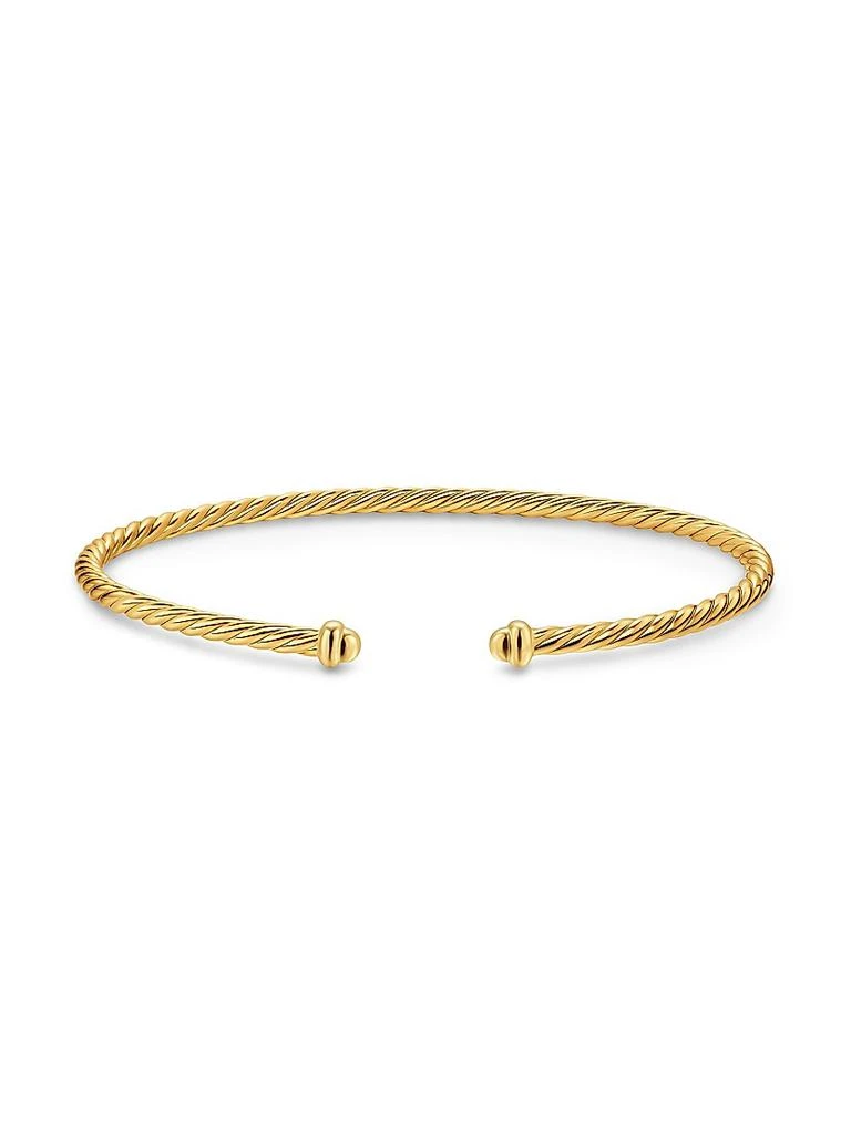 David Yurman Micro Cablespira Flex Bracelet in 18K Yellow Gold, 2.6MM 3