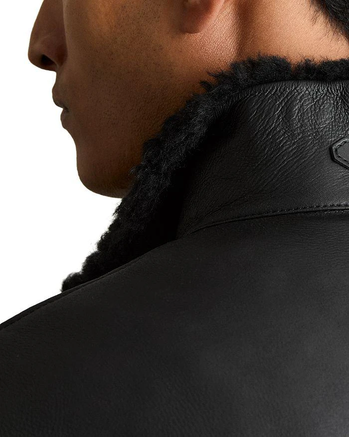 REISS Shearling Lined Leather Jacket 4