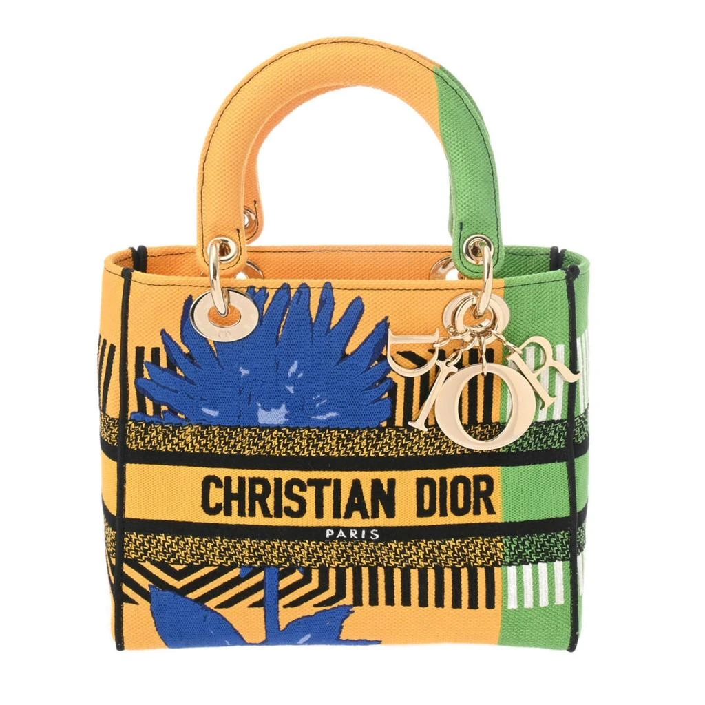 Dior blue  yellow Canvas Shoulder Bag (Pre-Owned) 1