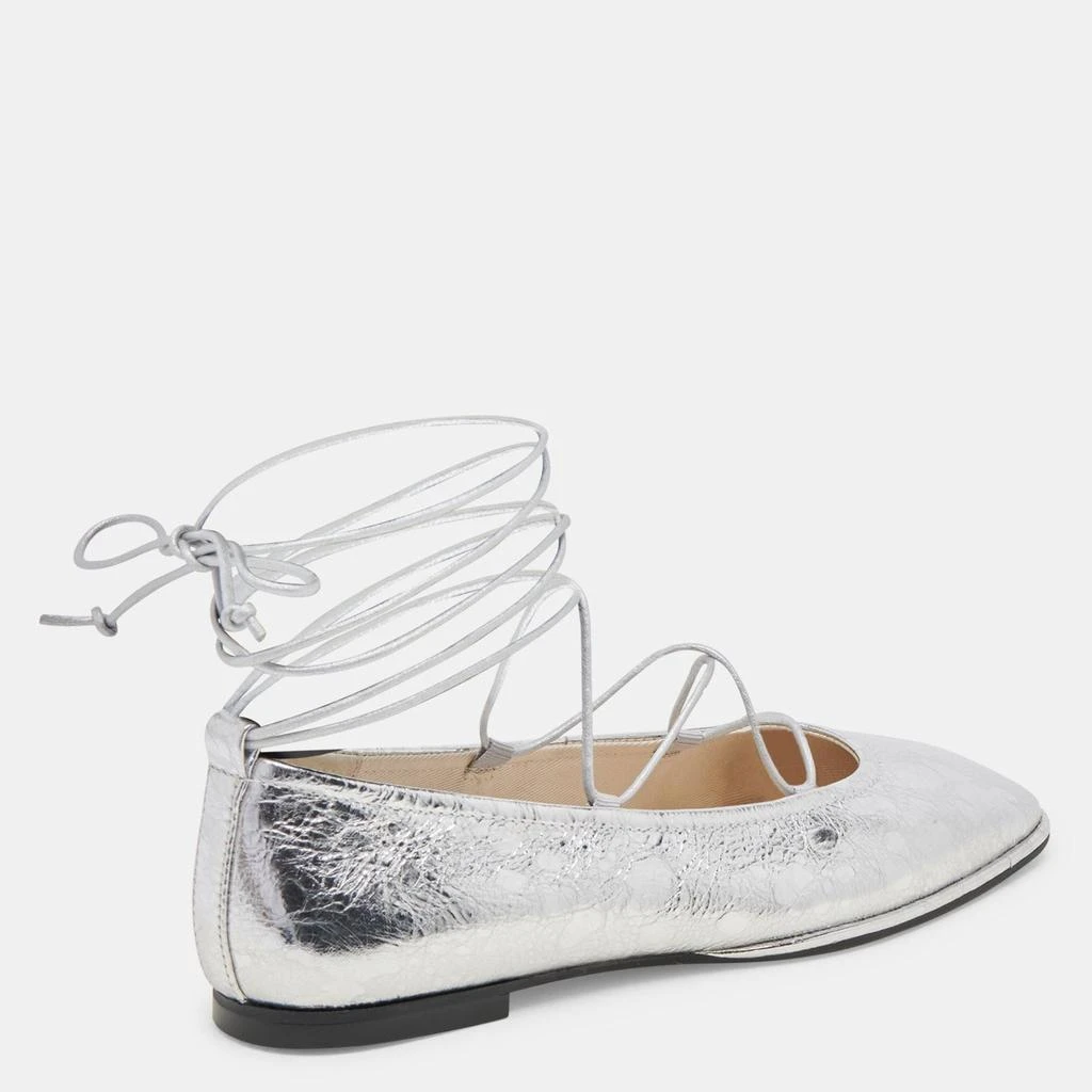 Dolce Vita Ryder Ballet Flats Silver Distressed Leather 5