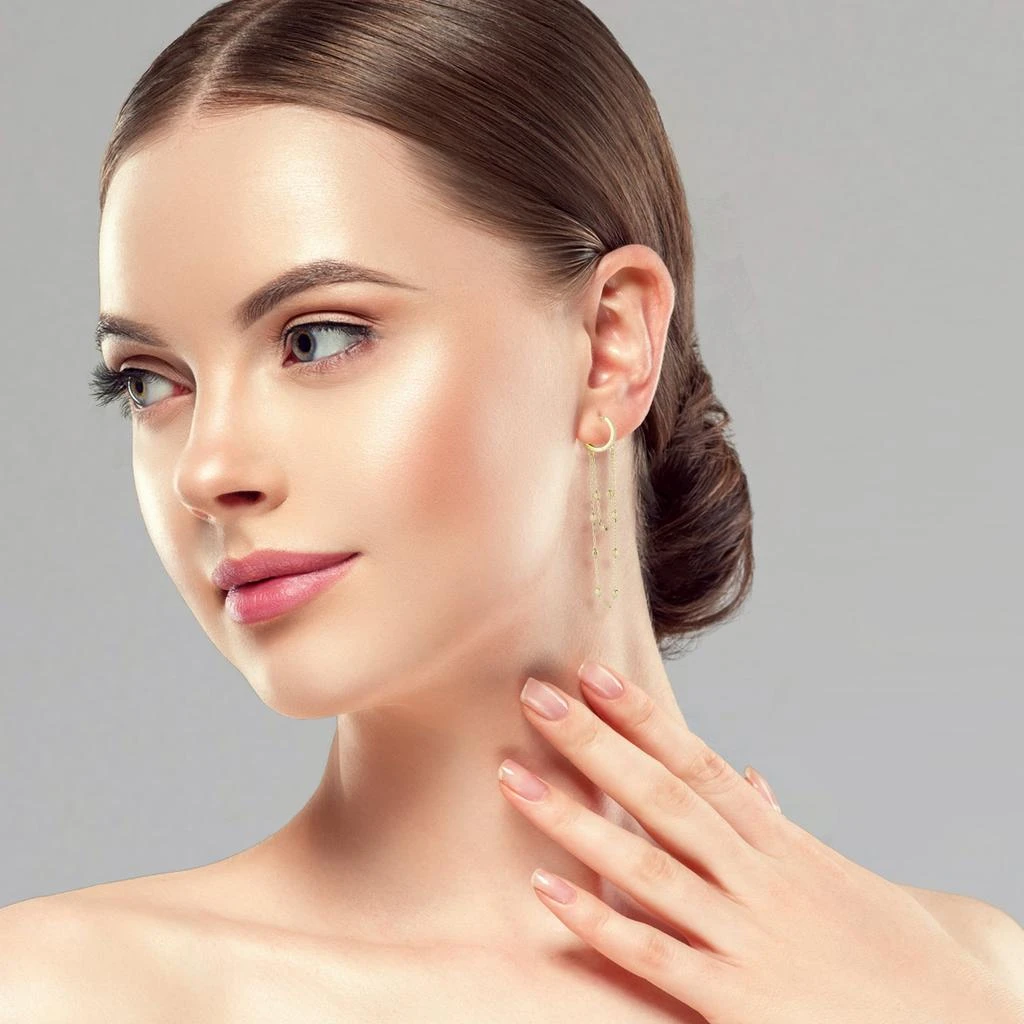 Ember Fine Jewelry 14K Gold Chain Drop Earrings 2