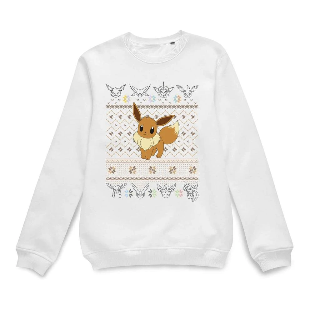 Original Hero Pokemon Eevee Christmas Jumper - White 1