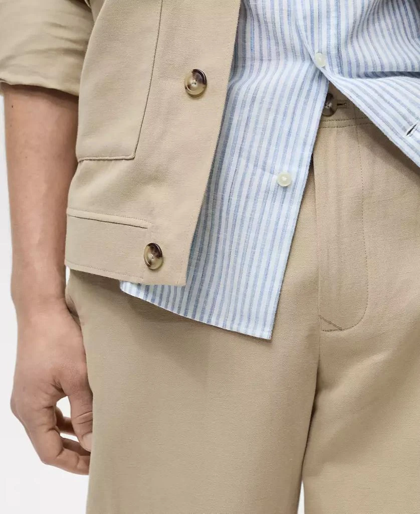 Mango Men's EU Regular-Fit Linen Pants 4