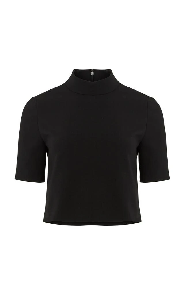 Carolina Herrera Carolina Herrera - Mockneck Wool-Blend Top - Black - US 14 - Moda Operandi 1