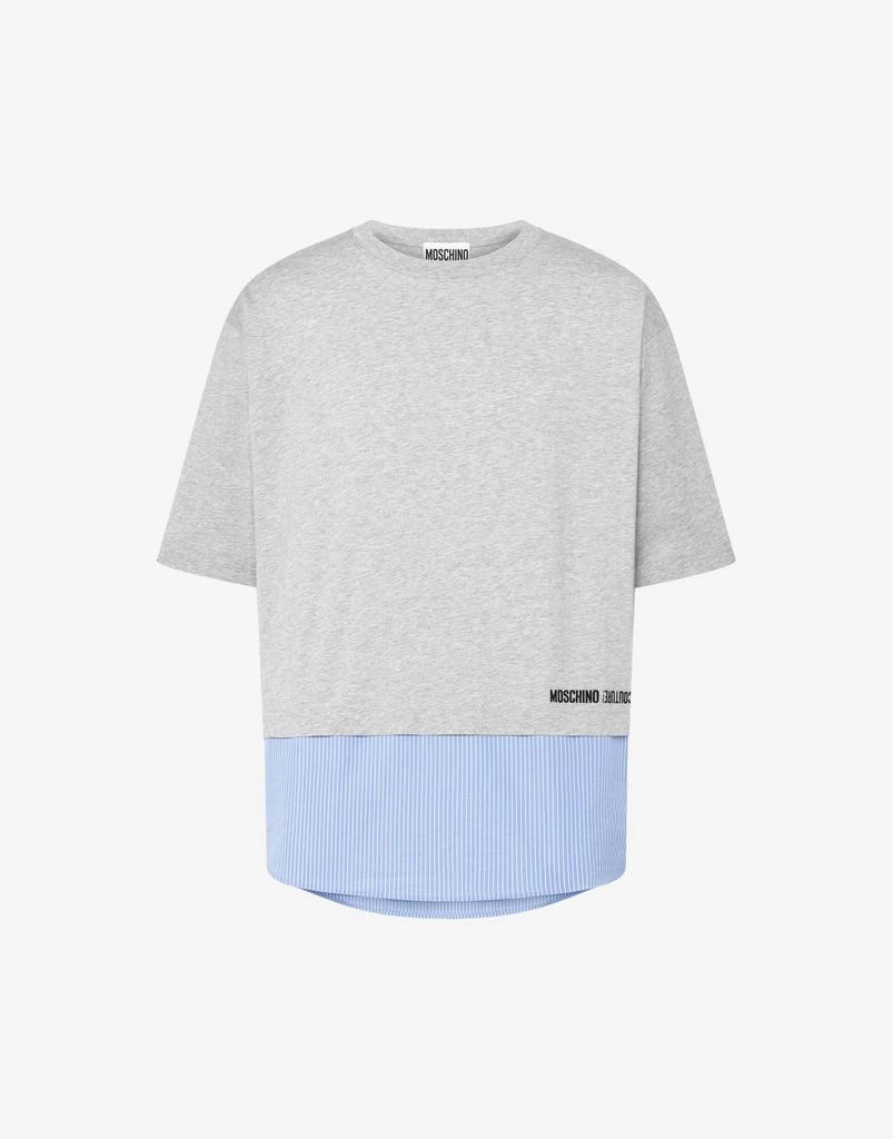 Moschino T-shirt With Striped Hem 1