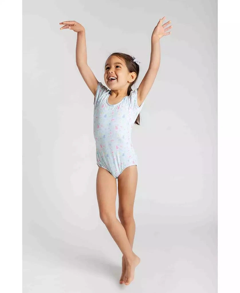 Florence Eiseman Toddler Girls Floral Print Swimsuit with Puff Sleeves 4