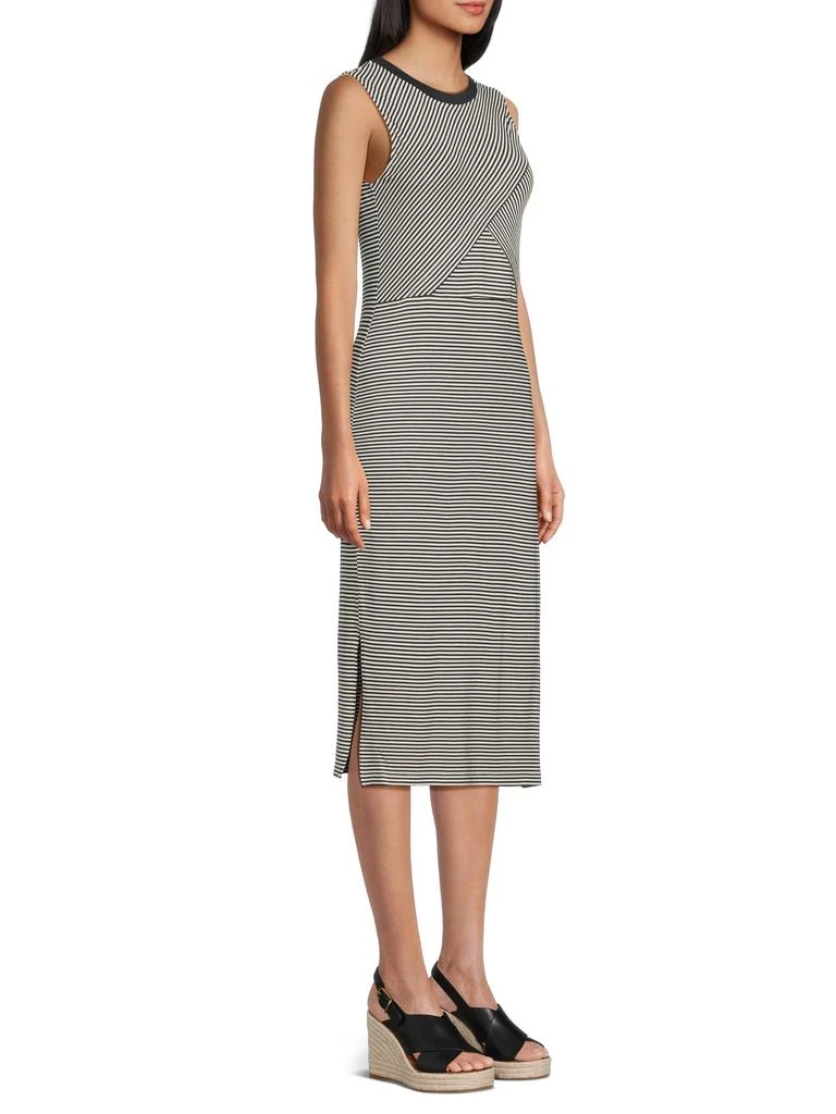 Tommy Hilfiger Geometric Panel Striped Stretch Knit Sheath Midi-Dress 2