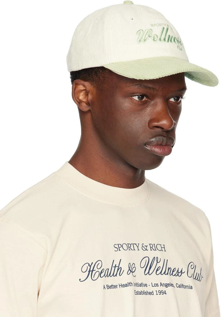 Sporty & Rich White & Green Draft Cap 2