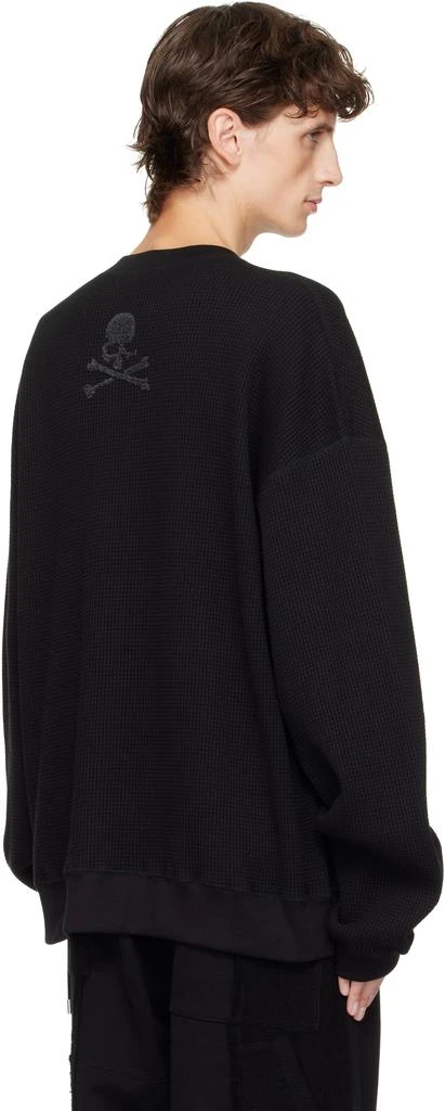 mastermind JAPAN Black Embroidered Logo Henley 3
