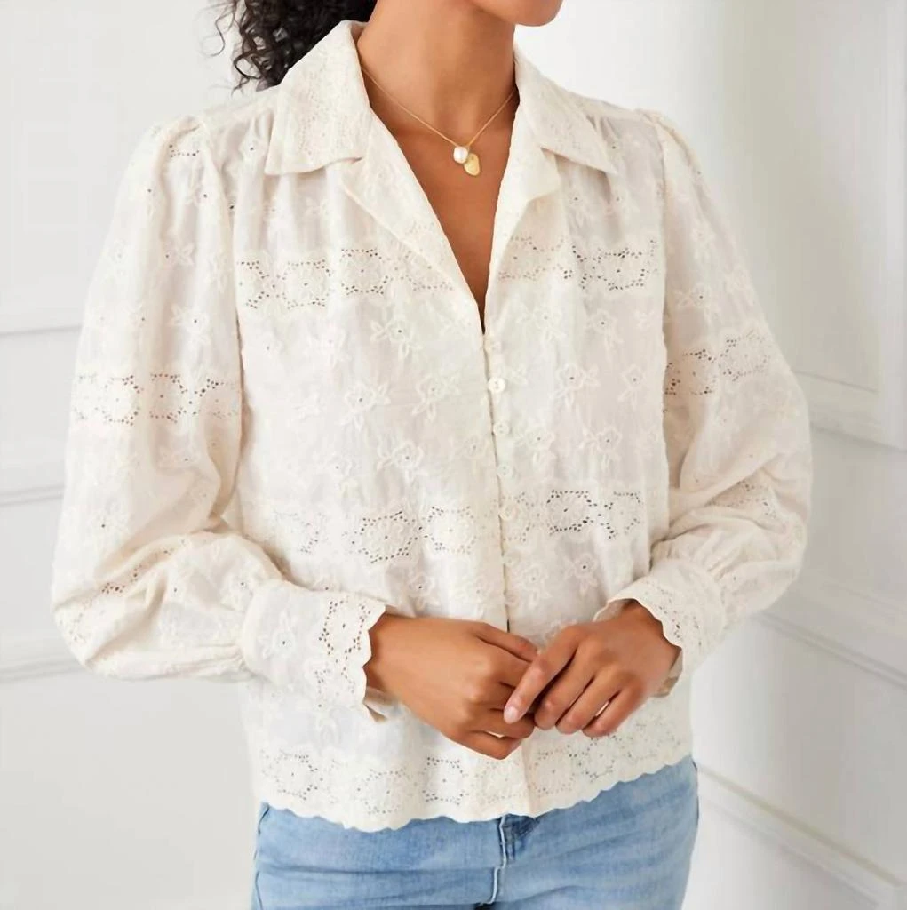 Karen Kane Karen Kane - Long Sleeve Embroidered Blouse 4
