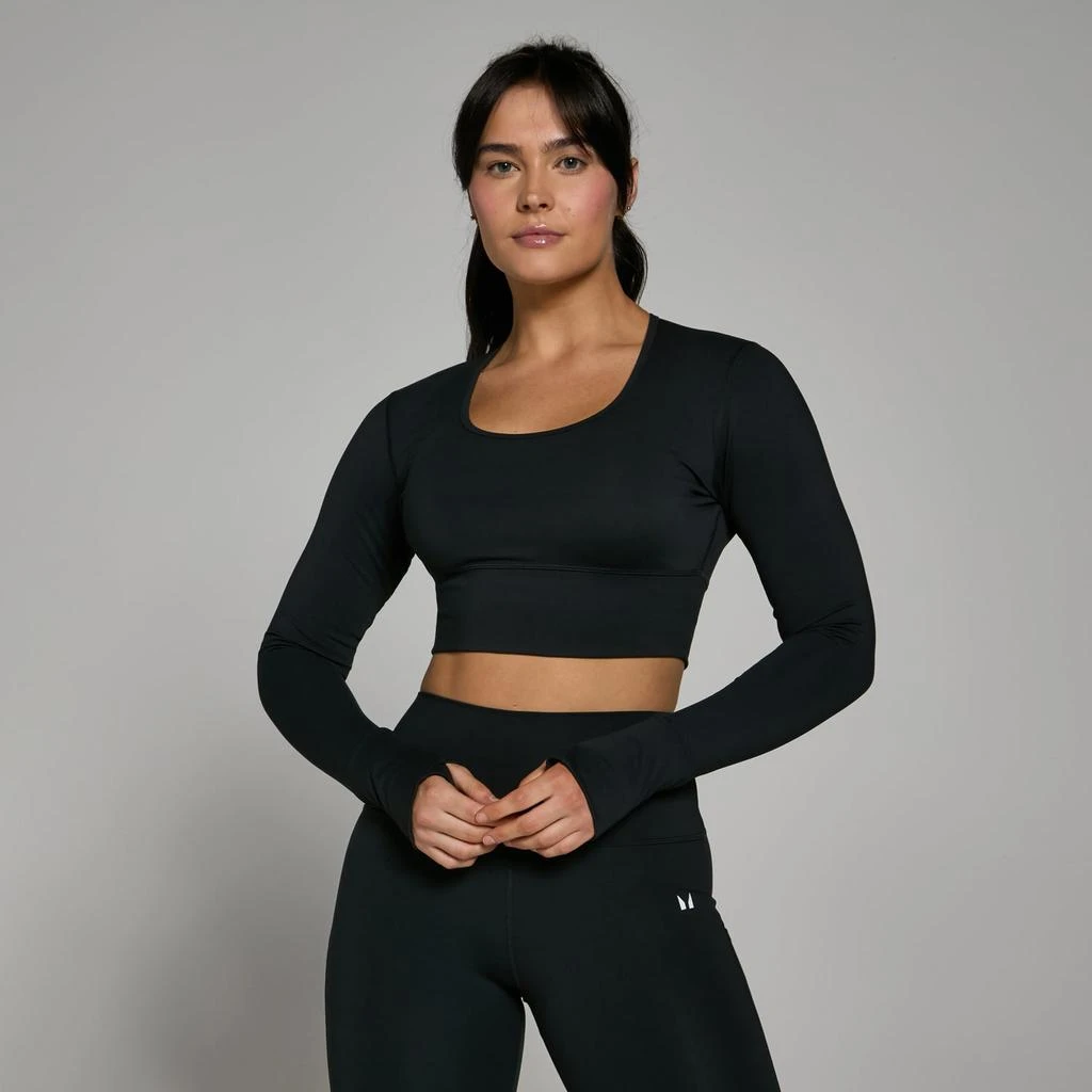 Myprotein MP Women's Power Long Sleeve Top - Black 2