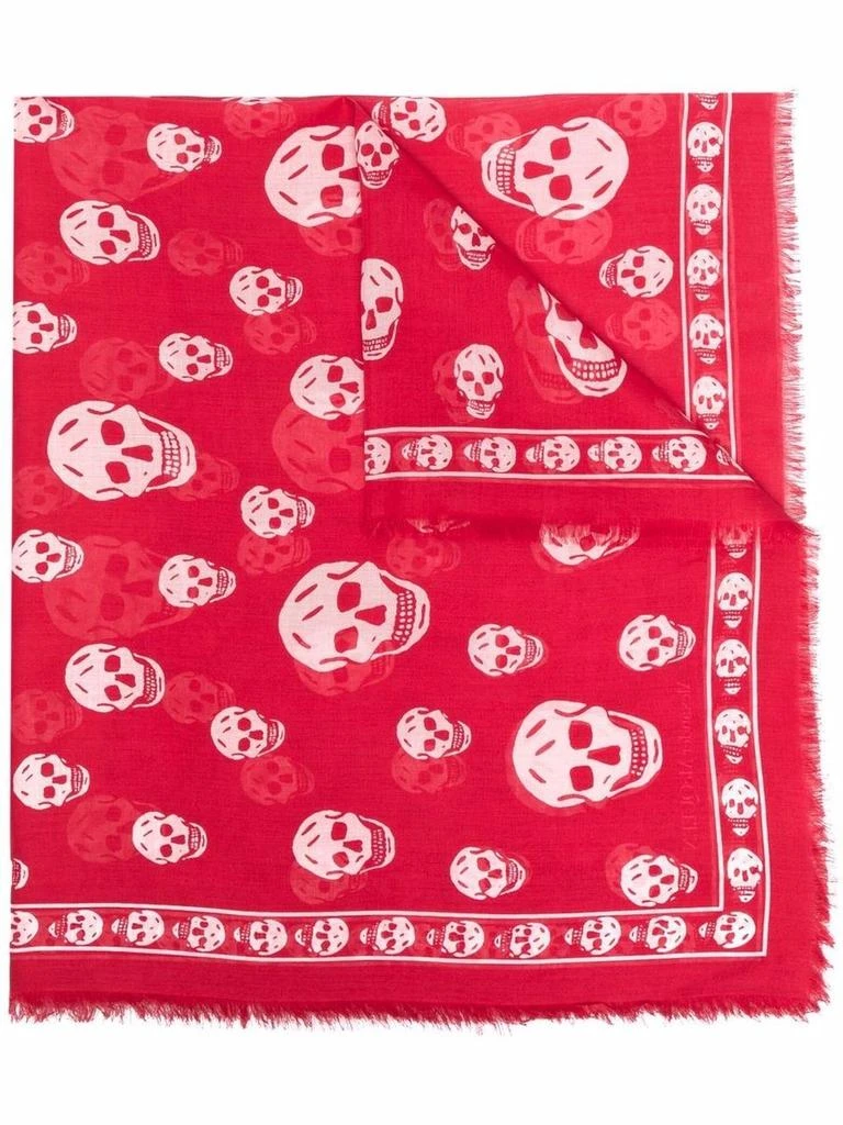 Alexander McQueen Alexander Mcqueen Red 'Skull' Scarf 1
