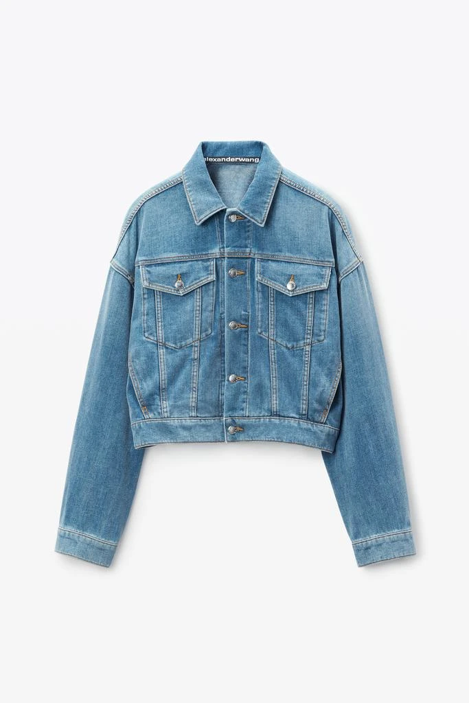 Alexander Wang oversized trucker jacket in brushed denim 2