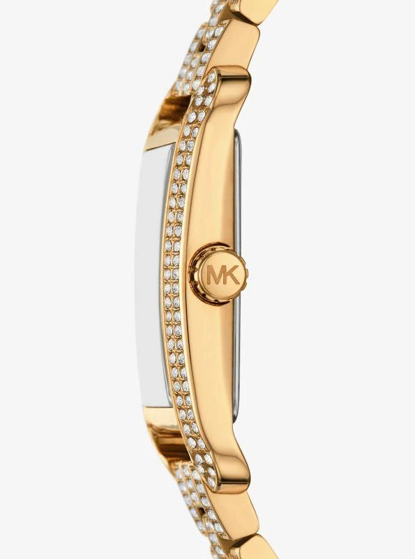 Michael Kors Monroe Pavé Gold-Tone Watch 2