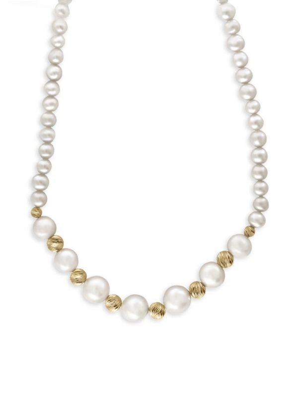 Effy 14K Yellow Gold & Freshwater Pearl Necklace 1