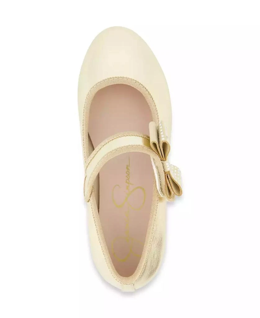 Jessica Simpson Little and Big Girls Amy Crystal Bow Ballet Flat 5