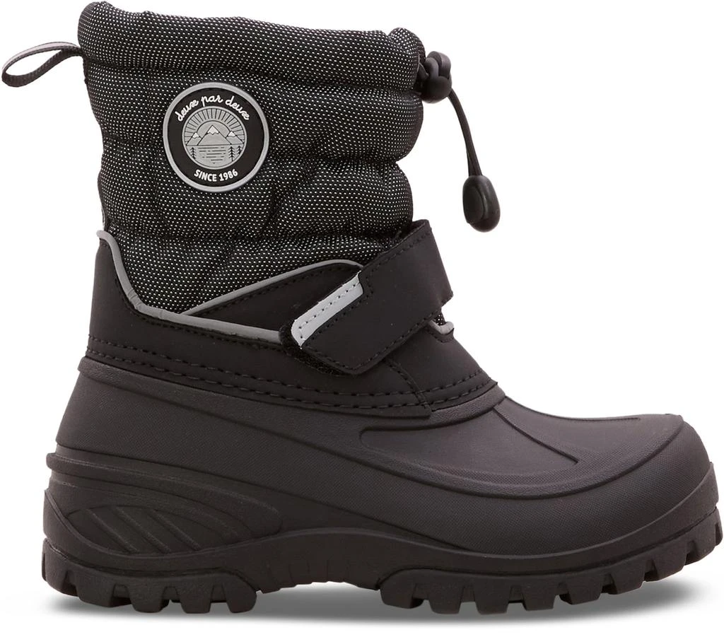 Deux par Deux Solid Black Winter Boots - Big Kids