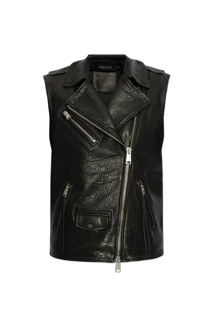 ALL SAINTS Leather vest Billie 1