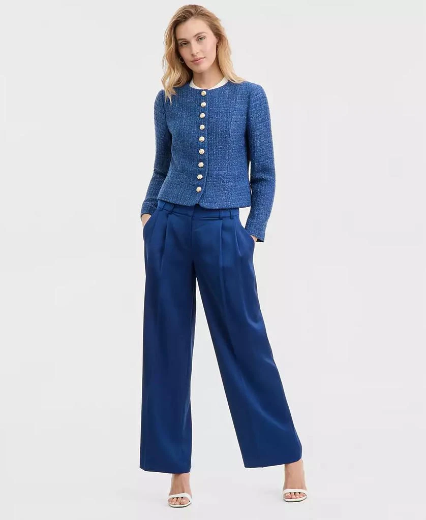 Tahari Women's Bouclé Tweed Cropped Jacket 2