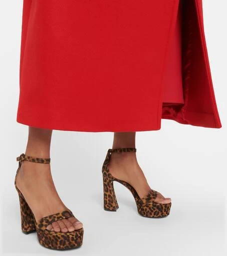 Gianvito Rossi Leopard-print suede platform sandals 4