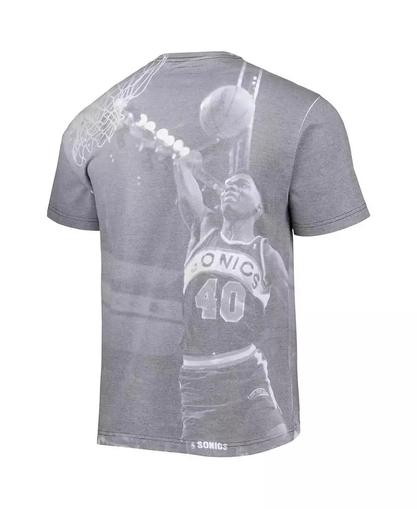 Mitchell & Ness Men's Shawn Kemp Heather Gray Seattle SuperSonics Above The Rim T-shirt 2