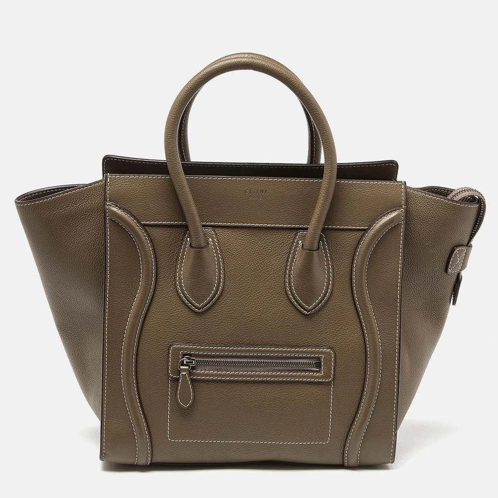 Celine Celine Grey Leather Mini Luggage Tote 1
