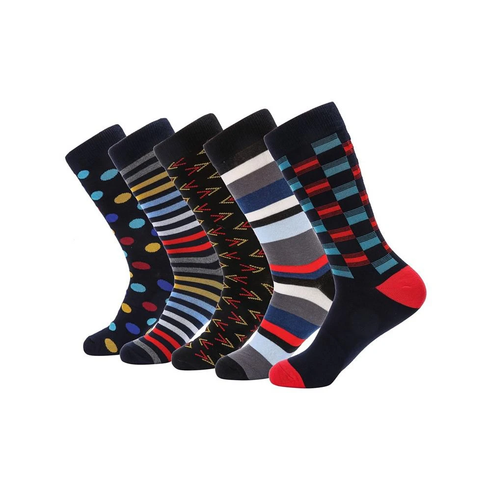 Mio Marino Men's Groovy Designer Dress Socks Pack of 5 1
