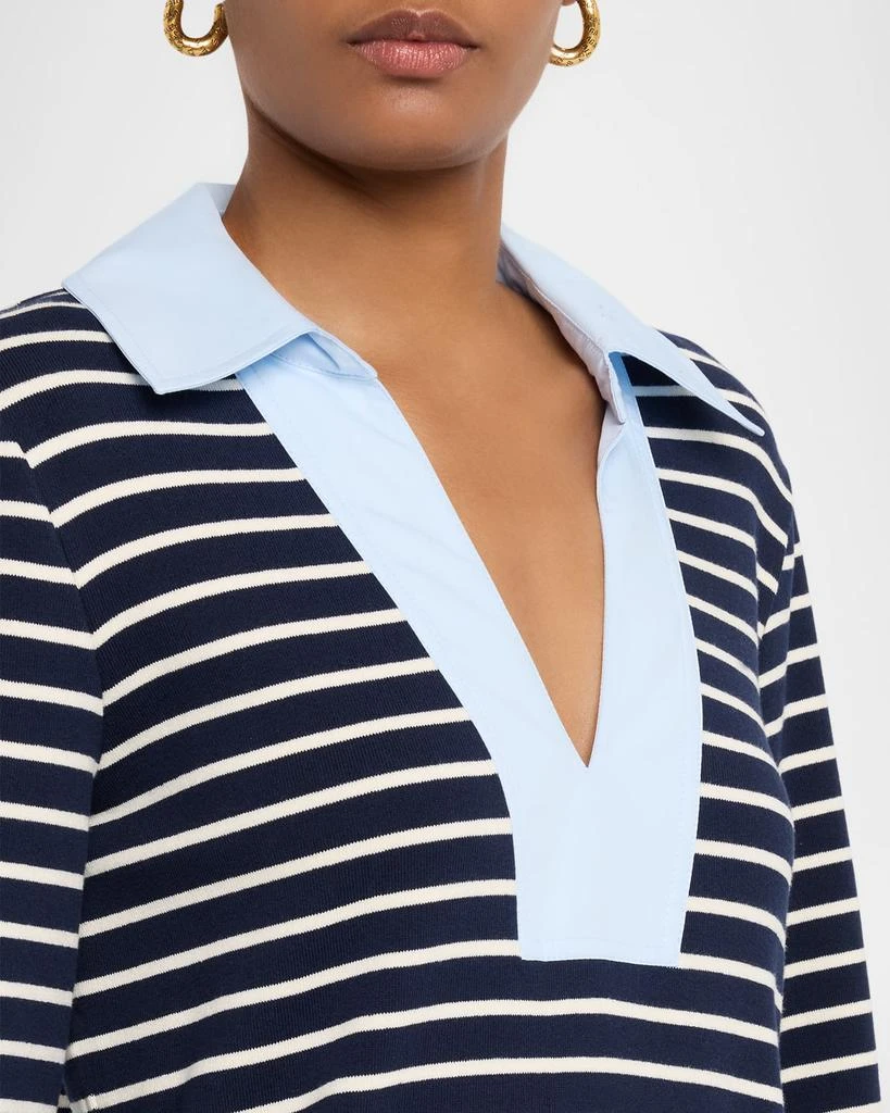 Tanya Taylor Whitney Stripe Long-Sleeve Mini Dress 5