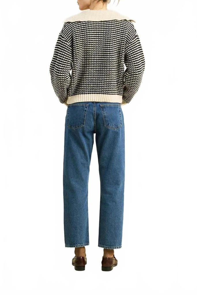 TROVATA Savannah Cardigan In Black 
White 3