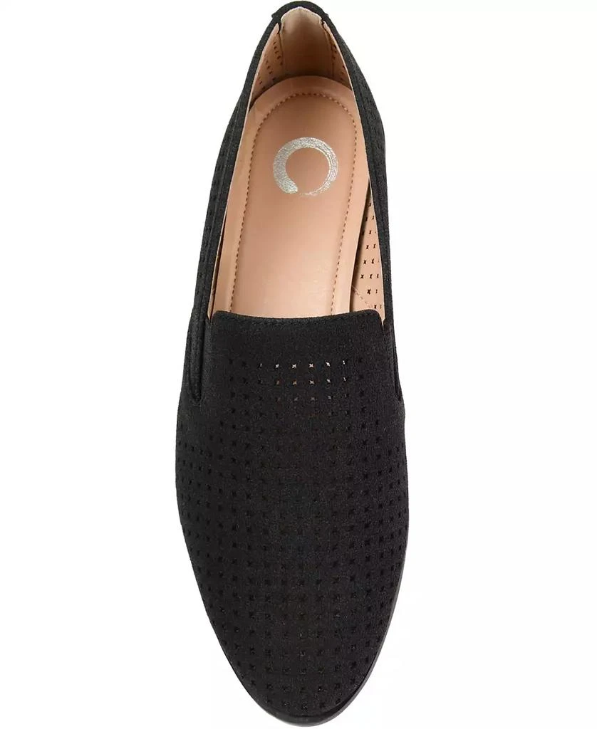 Journee Collection Women's Lucie Perforated Slip On Loafers 4