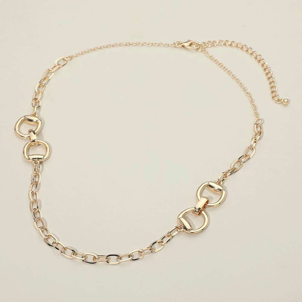 FASHNZFAB Horsebit Link Chain Necklace